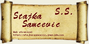 Stajka Samčević vizit kartica